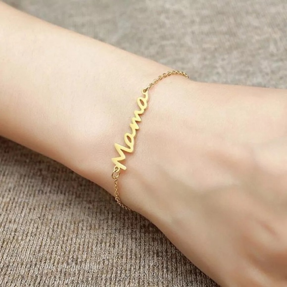 Mother’s Day Mama letter Charm with Chain Link gold silver & rose gold Bracelet - Picture 14 of 16